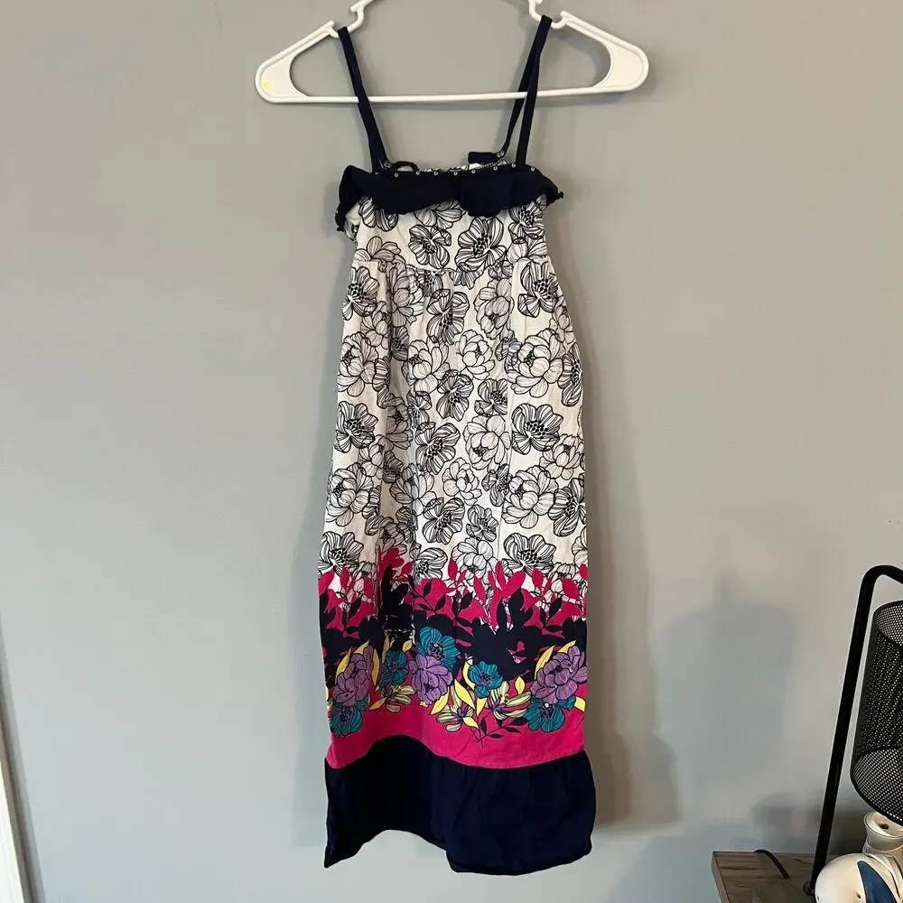 Justice Girls Floral Cotton Summer Dress Size 8